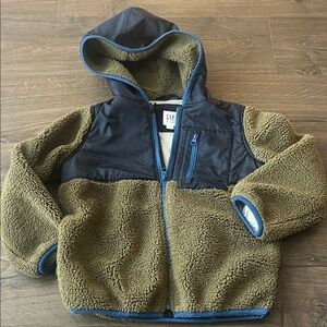 GAP Kids Olive and Navy Fleece Jacket